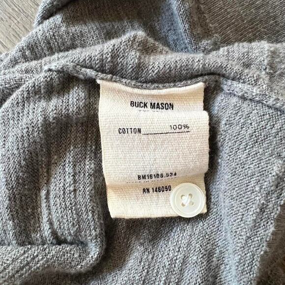 Buck Mason Men’s Knit Polo • Size Small • 100% Cotton • Heather Grey - Picture 4 of 4